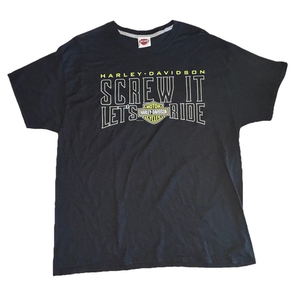 Harley-Davidson Screw It Let's Ride T-Shirt XL Black Buffalo Bill Cody WY